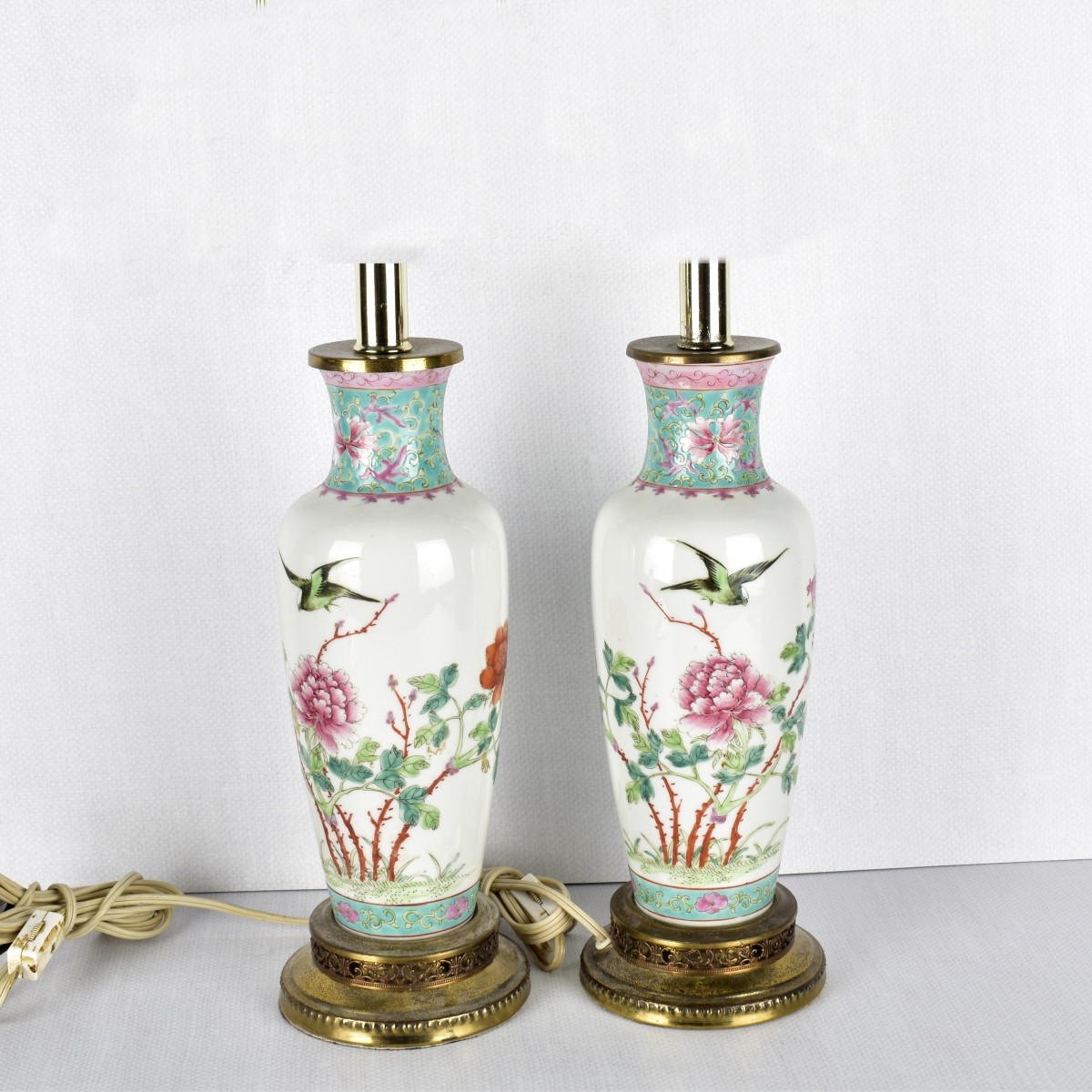 Pair of Chinese Porcelain Lamps