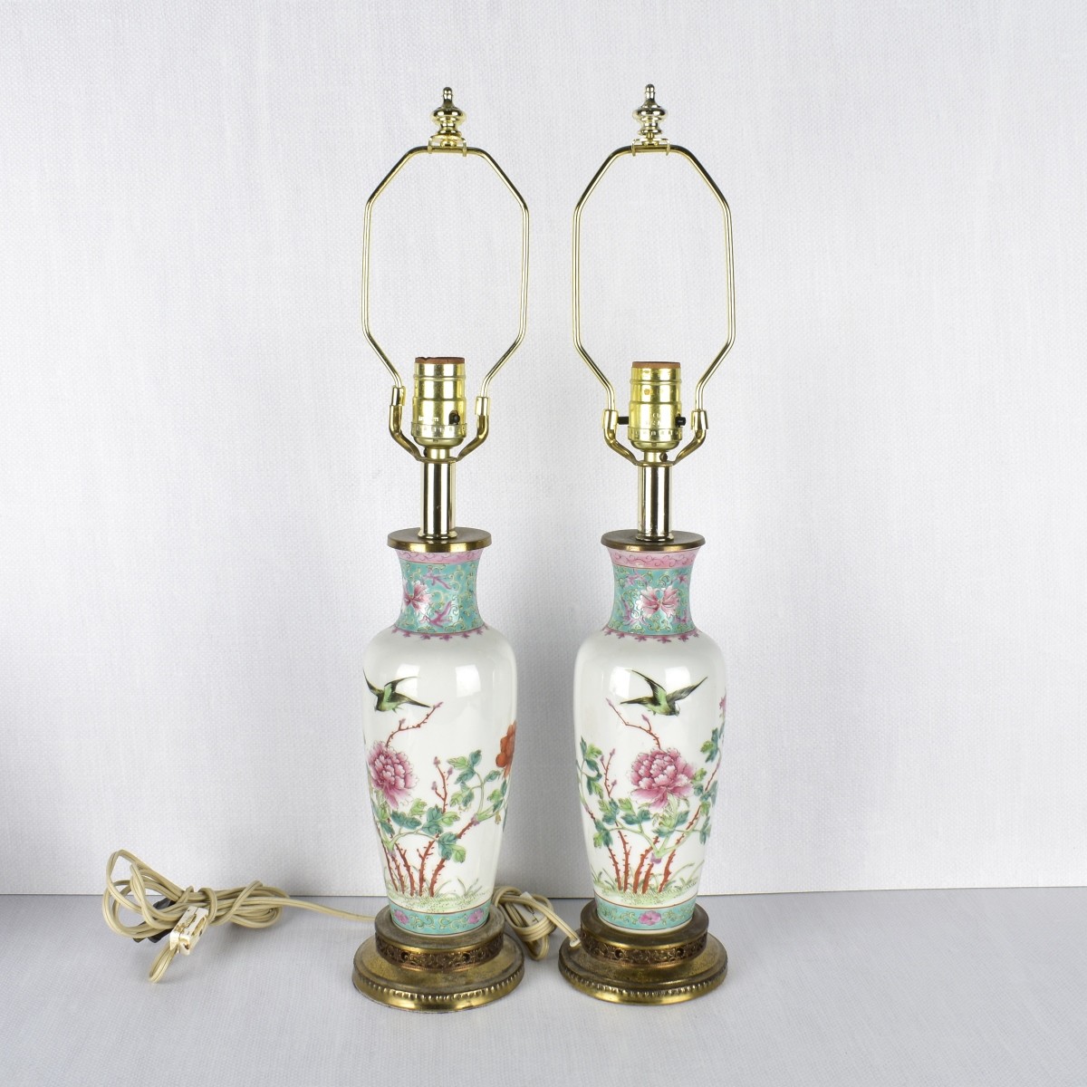 Pair of Chinese Porcelain Lamps