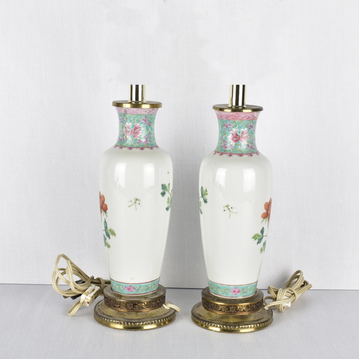 Pair of Chinese Porcelain Lamps