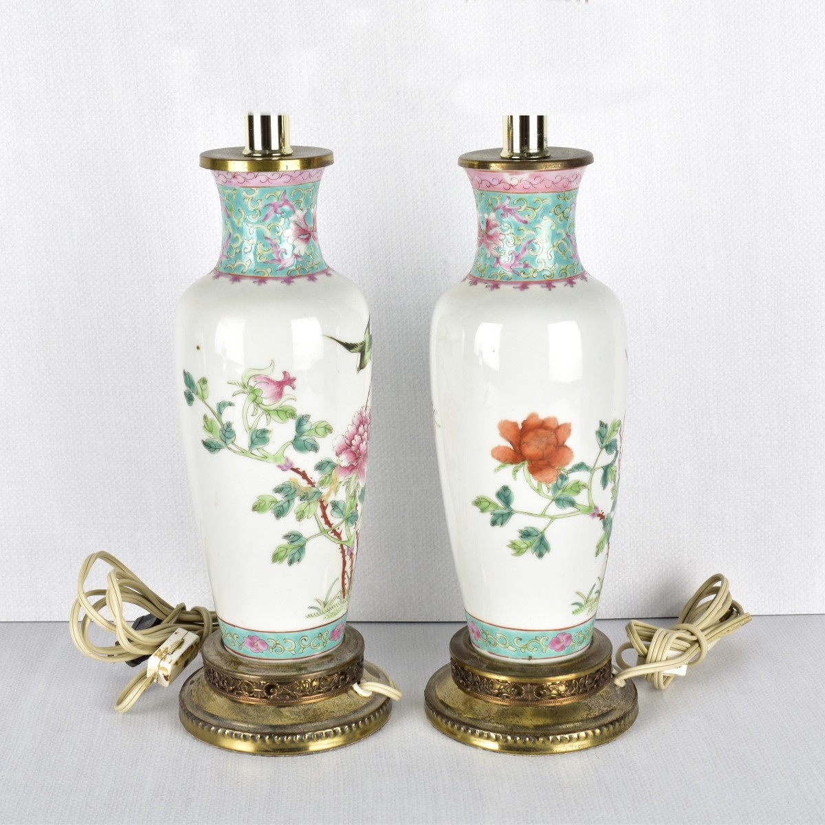 Pair of Chinese Porcelain Lamps