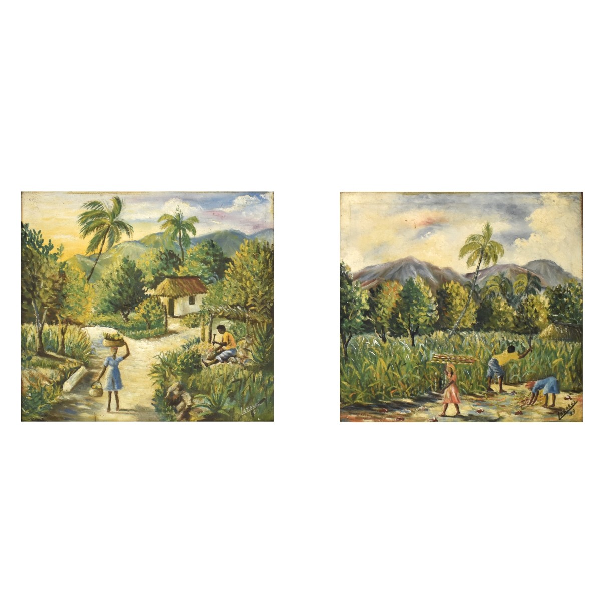 Pair of Oil Paintings of Jamaican Landscapes