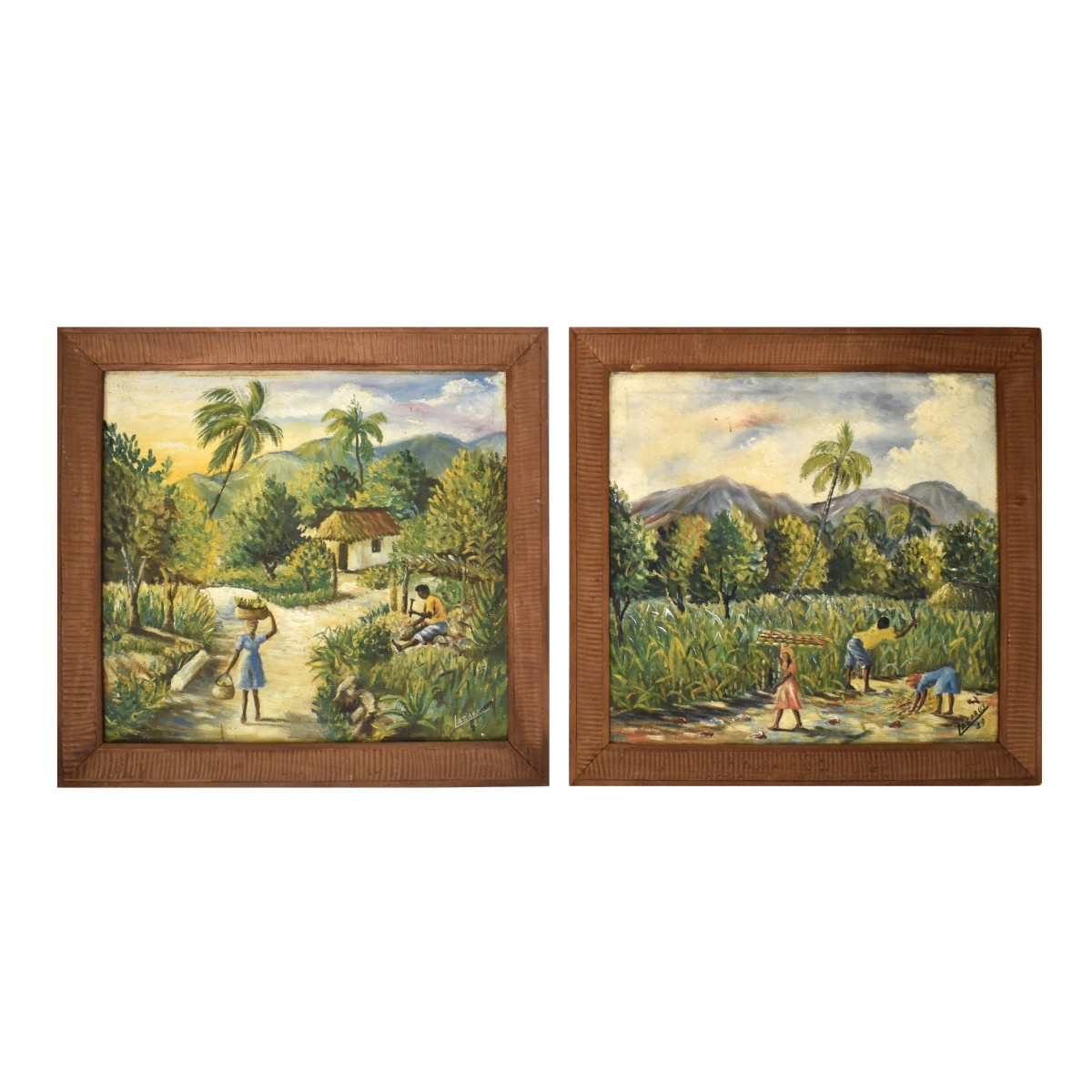 Pair of Oil Paintings of Jamaican Landscapes