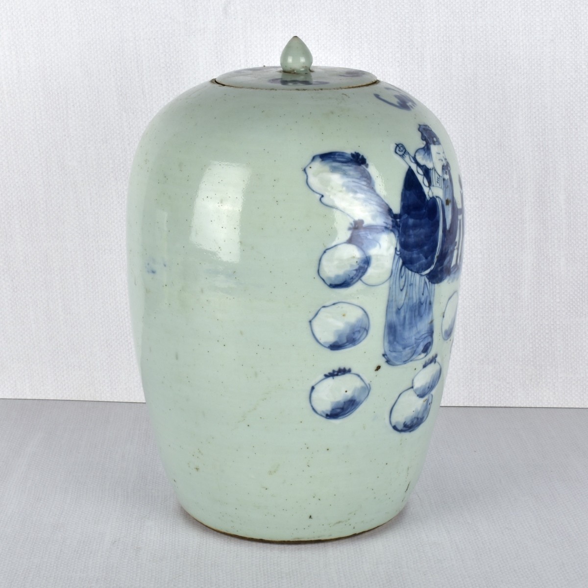 Chinese Celadon Figural Ginger Jar