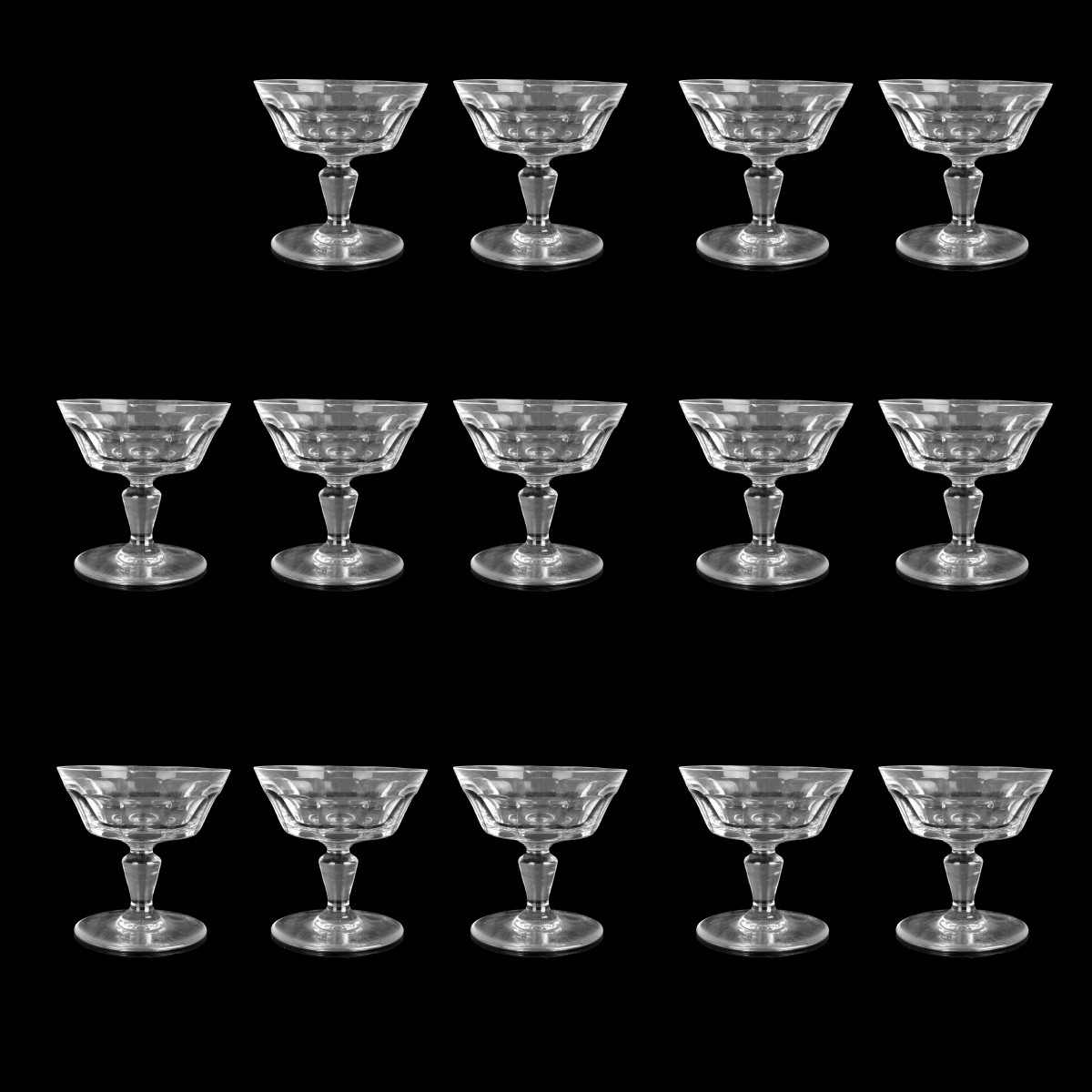 Vintage Baccarat "Bretagne" Crystal Glasses