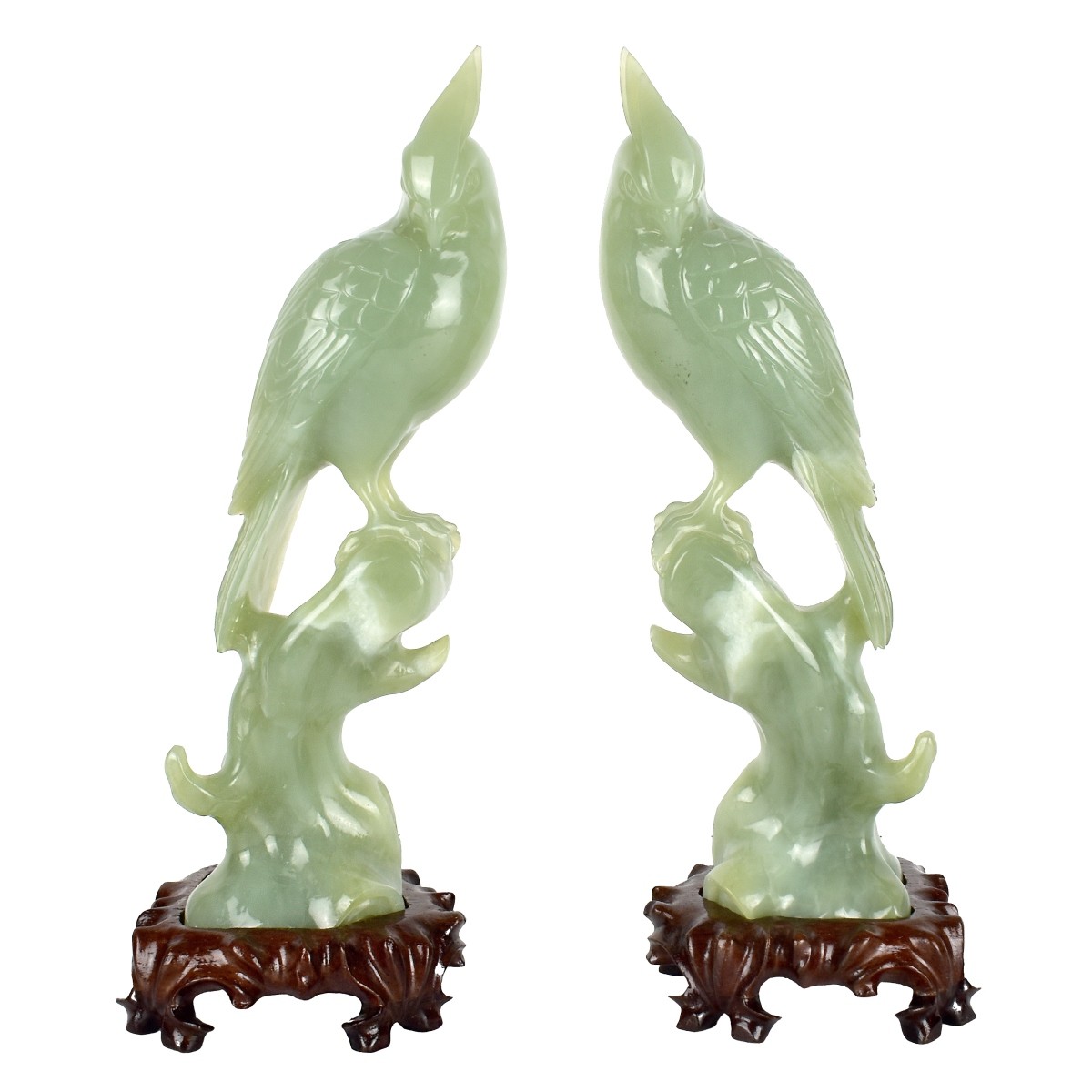 Chinese Celadon Serpentine Figurines