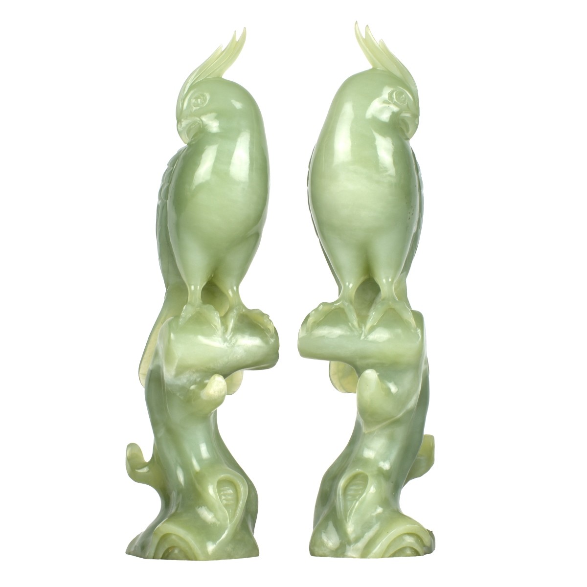 Chinese Celadon Serpentine Figurines