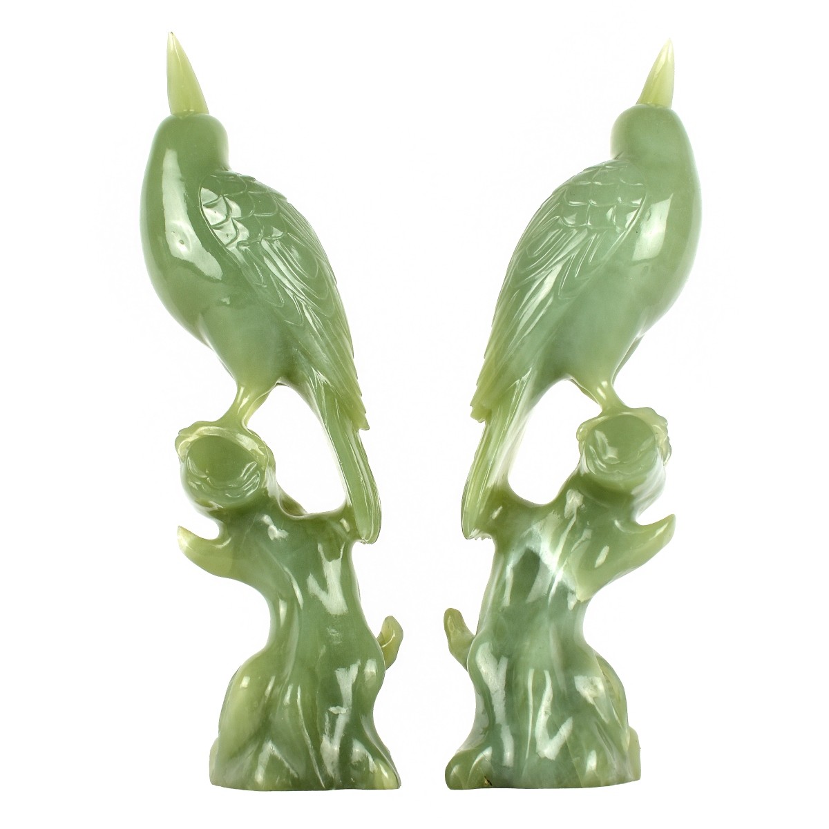 Chinese Celadon Serpentine Figurines