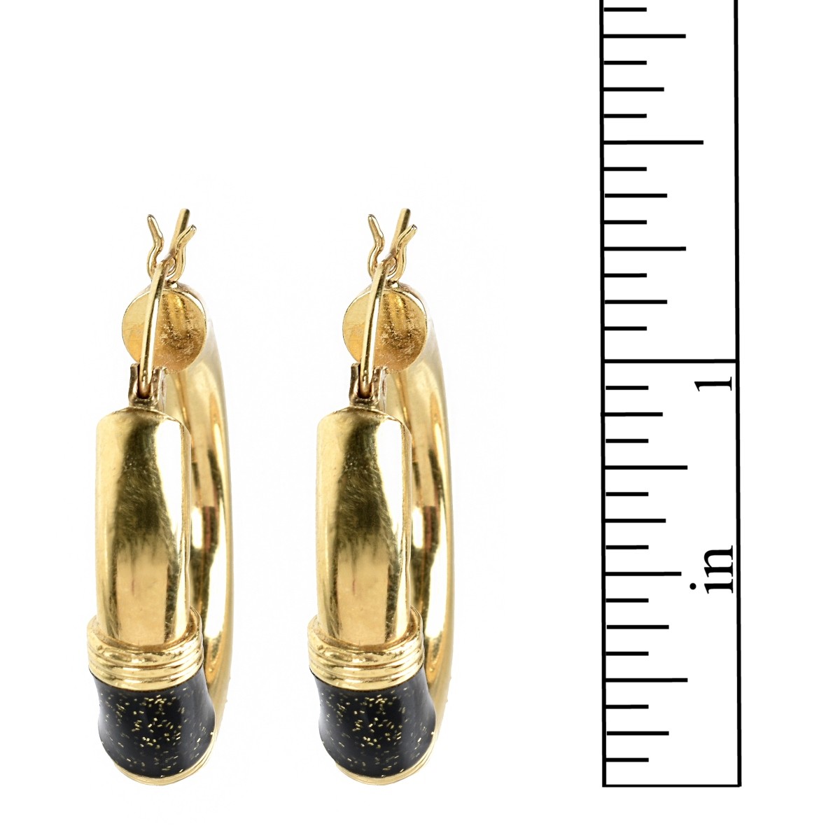 14K and Enamel Earrings