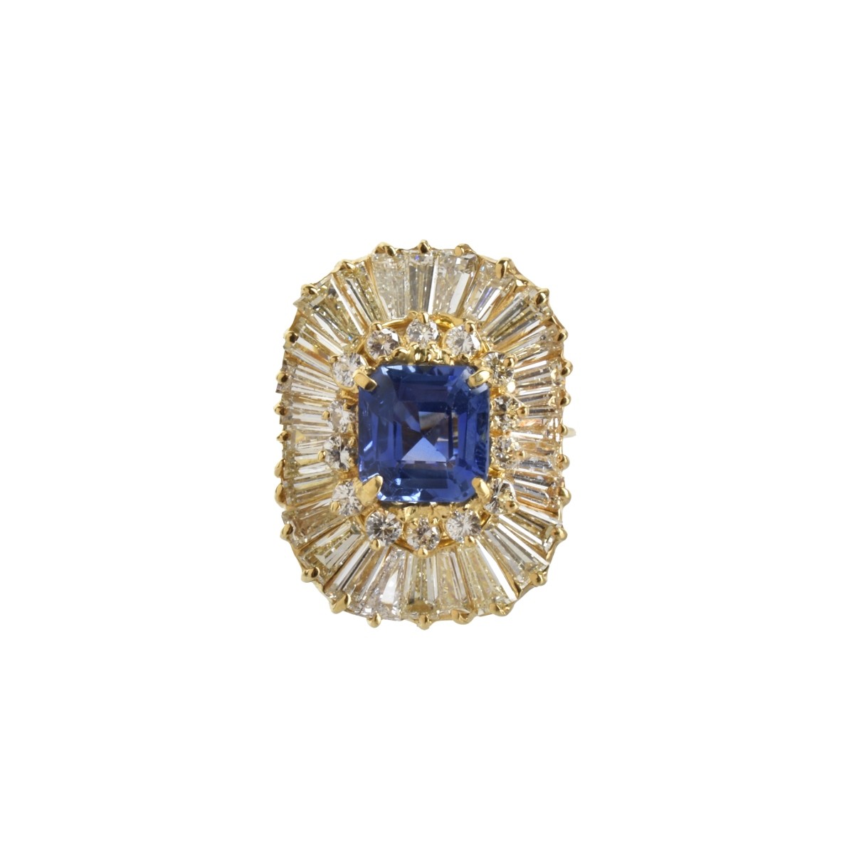 GIA Sapphire, Diamond and 14K Ring