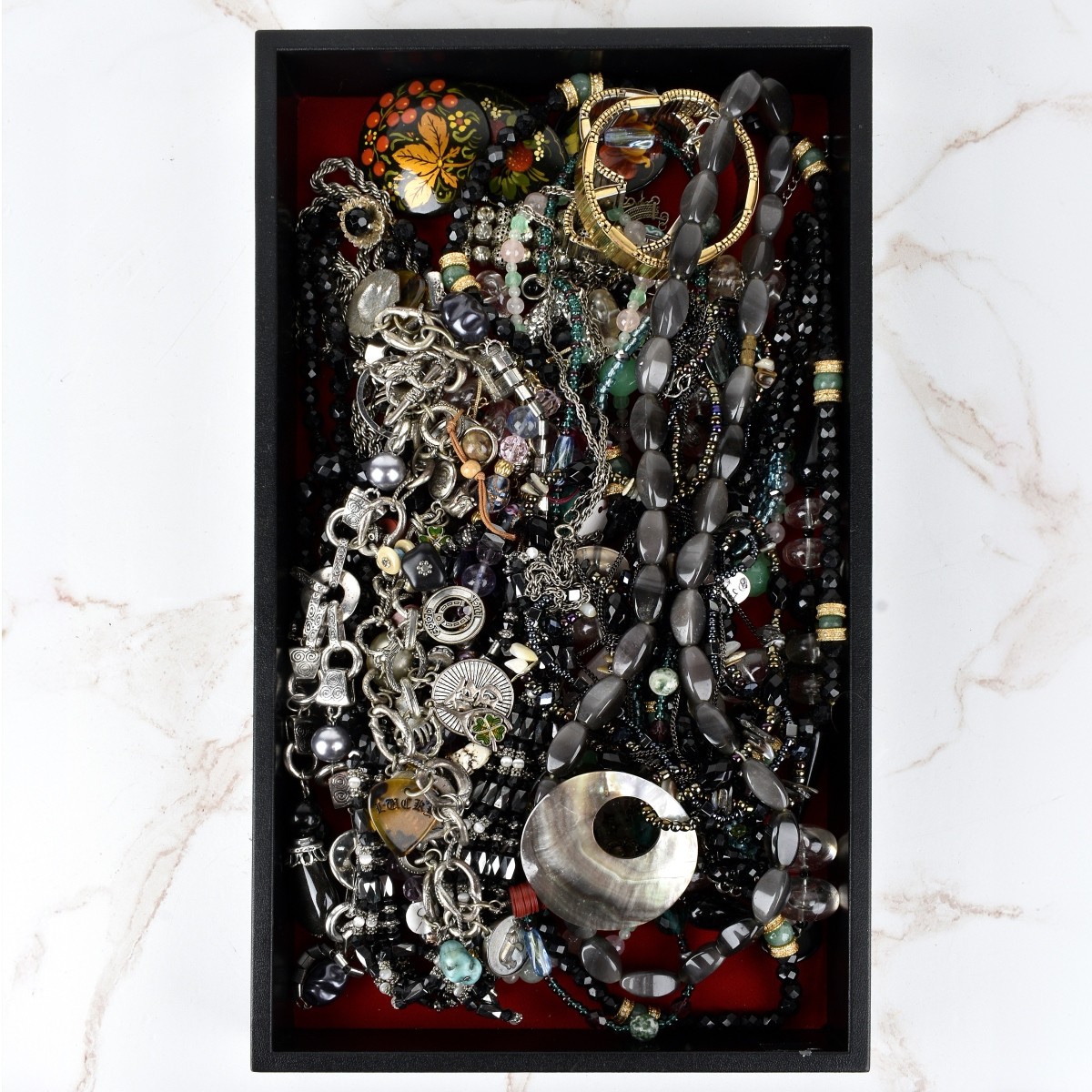 Costume Jewelry Tray Lot