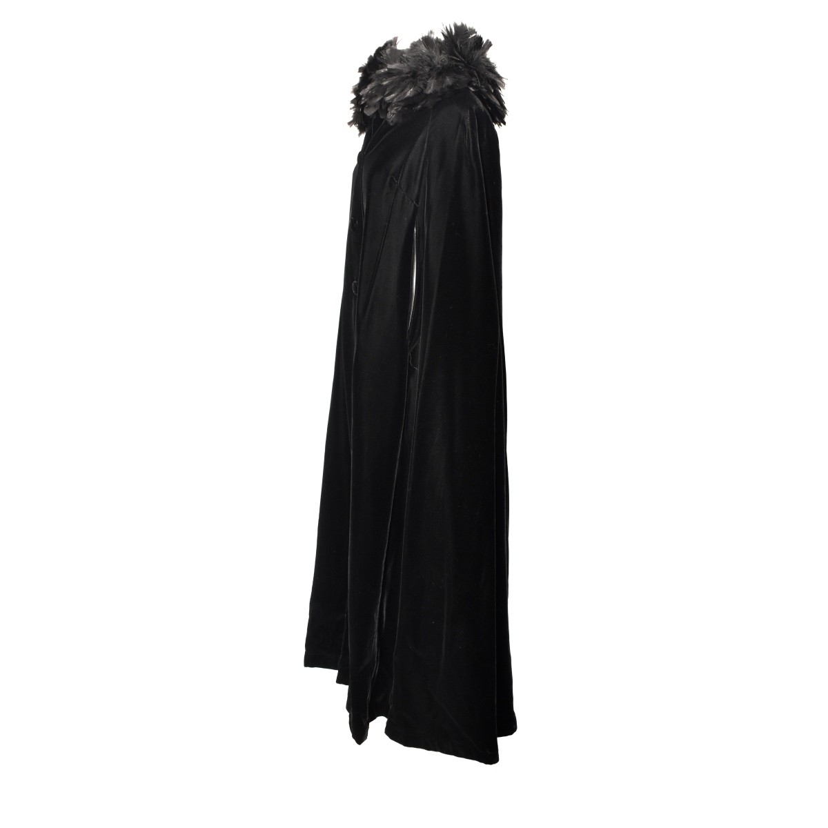 Woman's Black Velvet Evening Coat