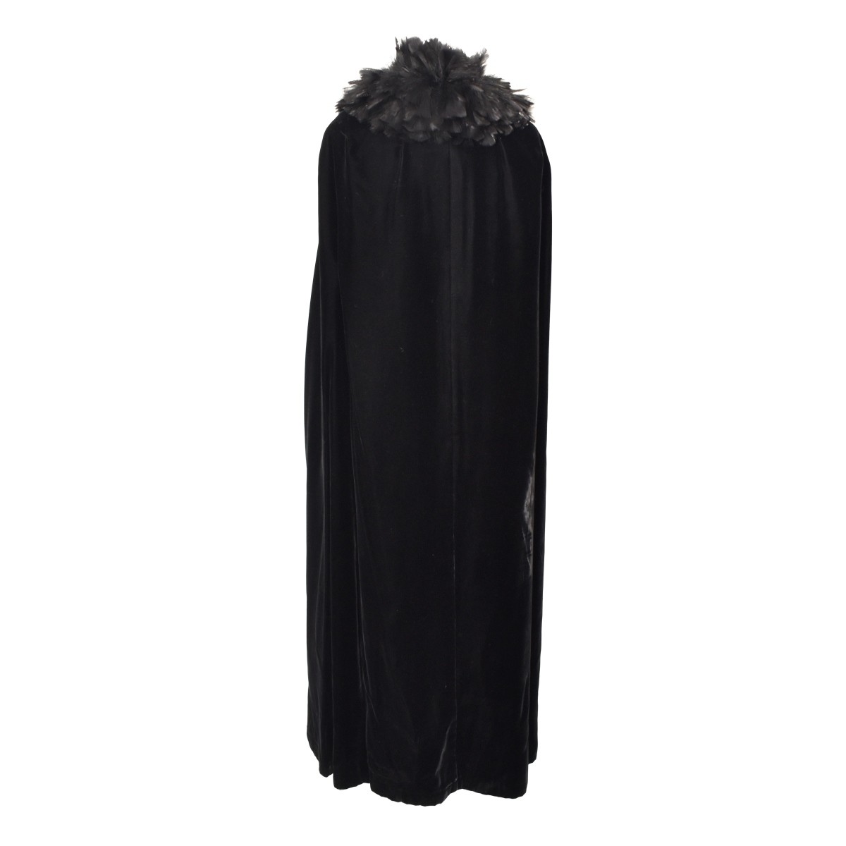 Woman's Black Velvet Evening Coat