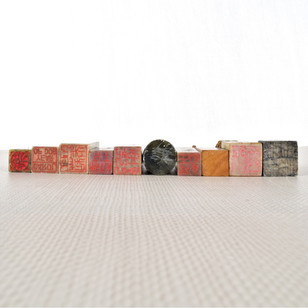 Group of Hardstone Chinese Carved Seals