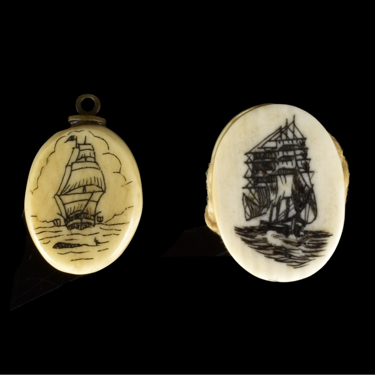 Grouping of Scrimshaw Items