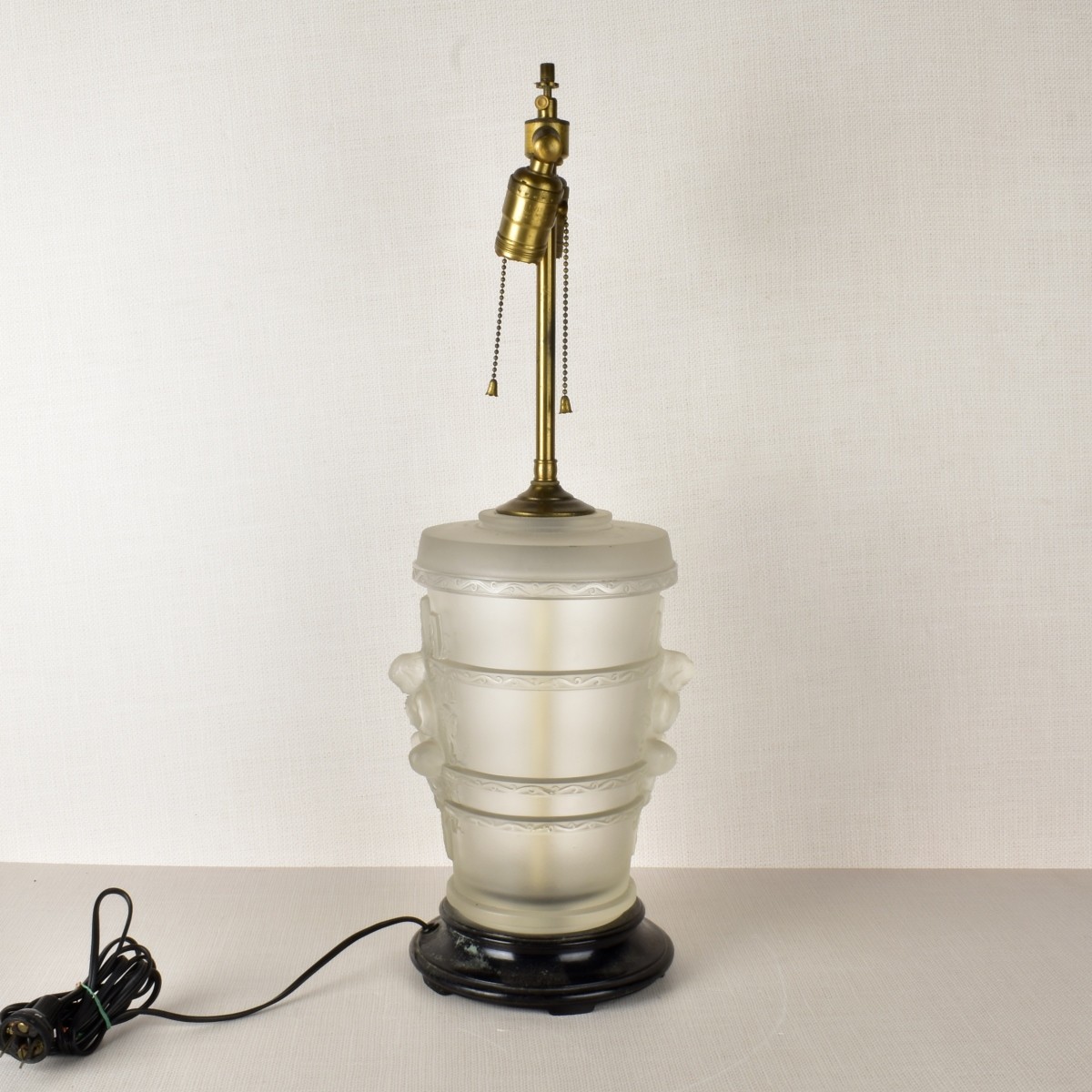 Lalique Faune Crystal Lamp