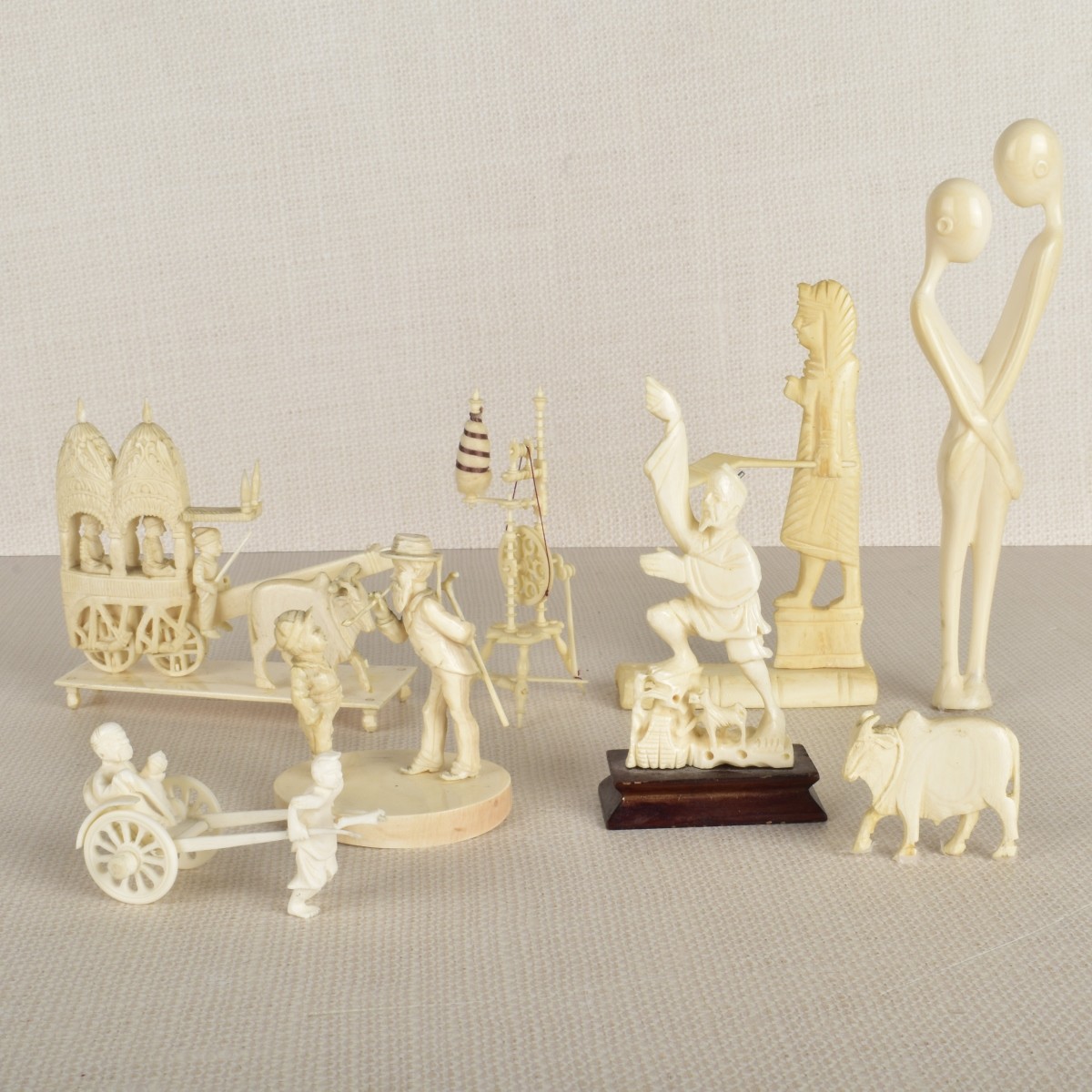 Collection of Hand Carved Figures