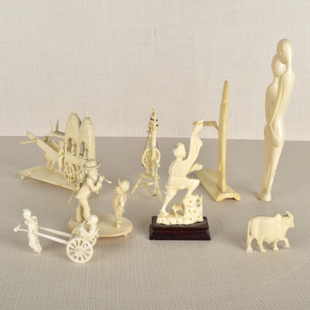 Collection of Hand Carved Figures