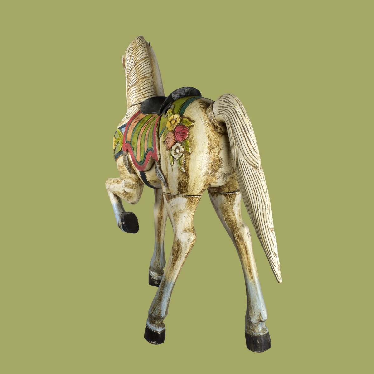 Vintage Carousel Carved Horse