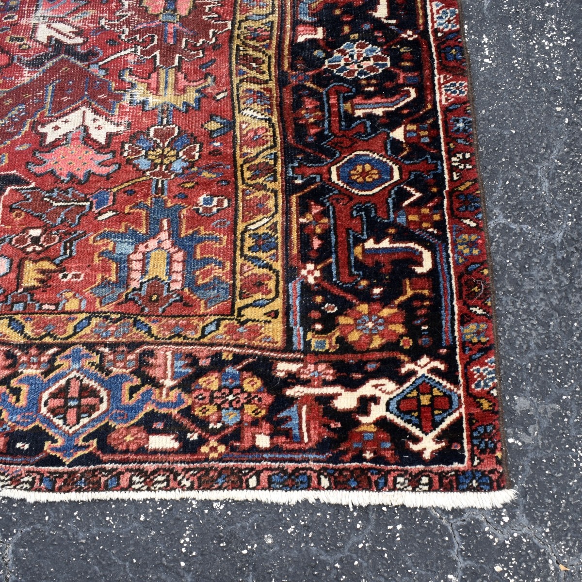 Semi-Antique Iranian Heriz Rug