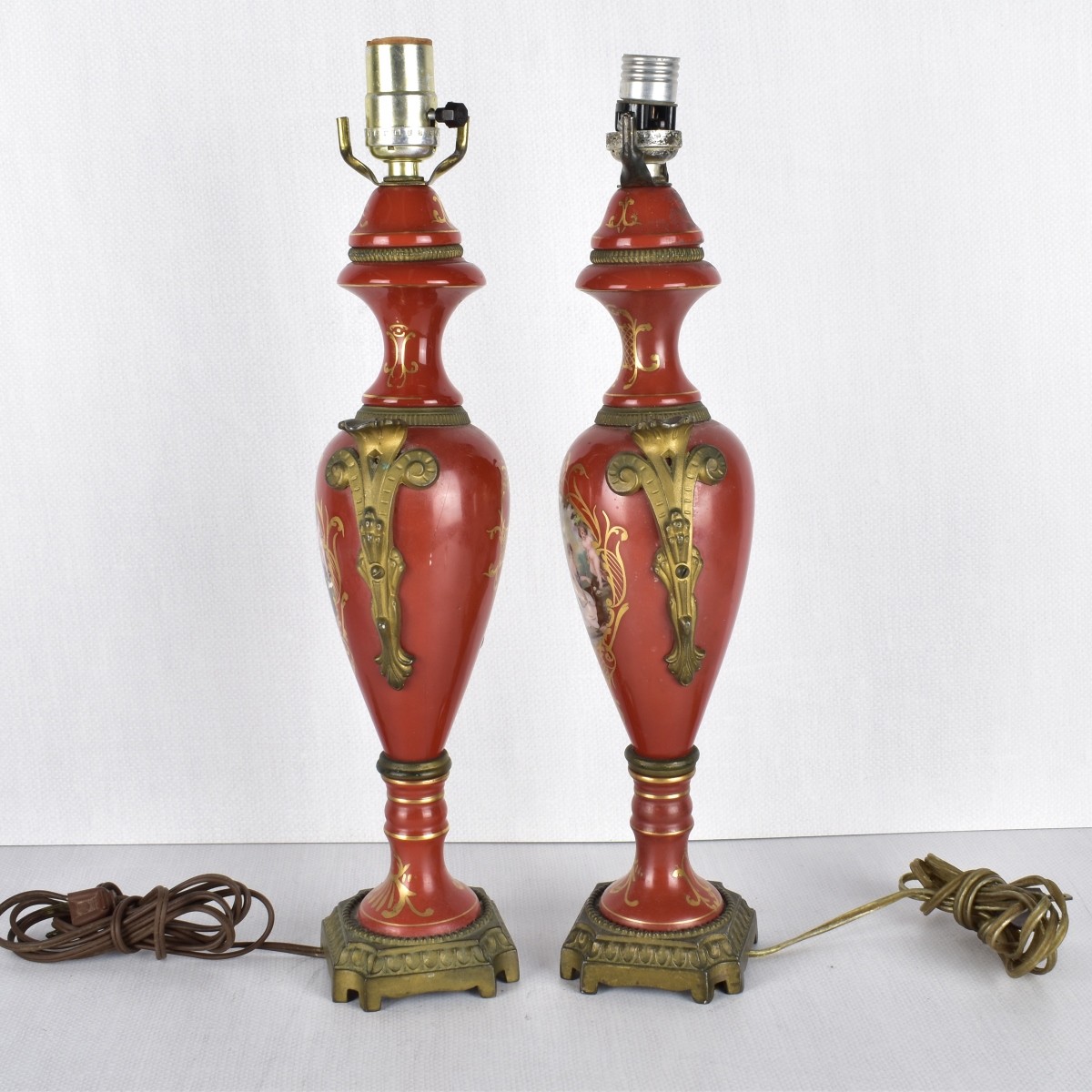 Pair Sevres Style Lamps