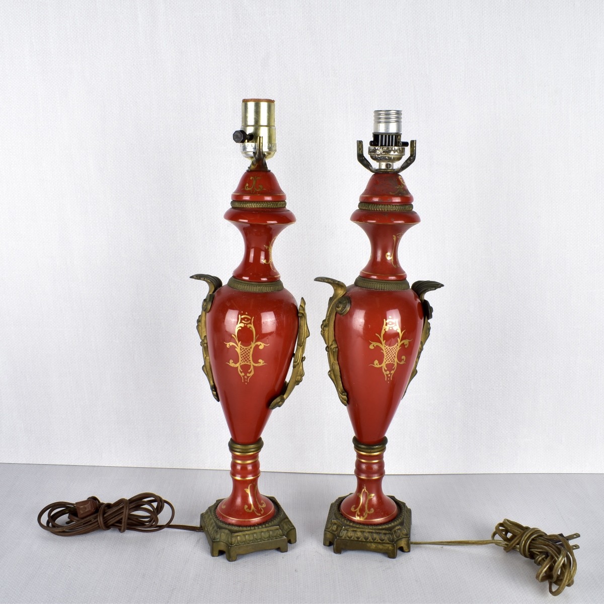 Pair Sevres Style Lamps