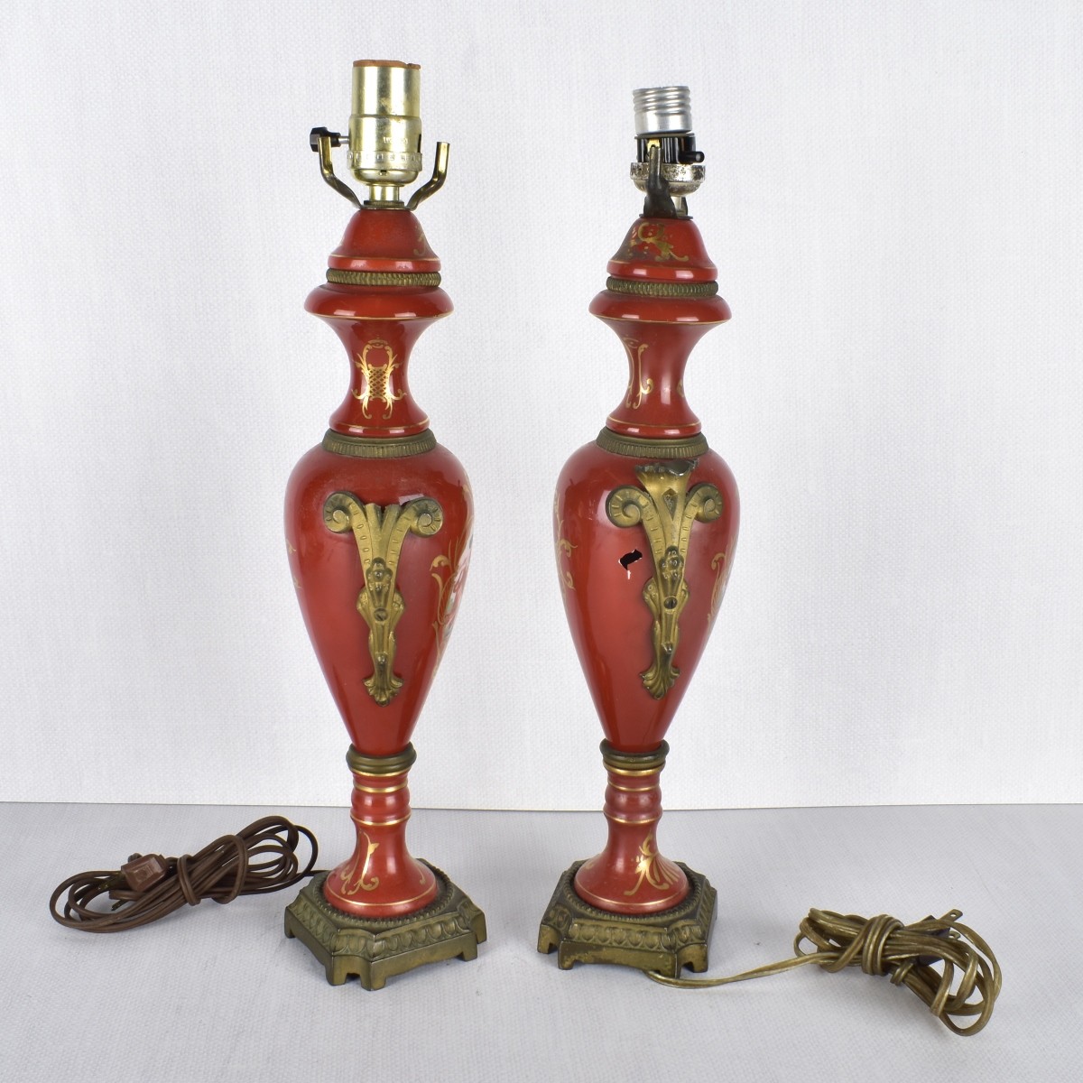 Pair Sevres Style Lamps