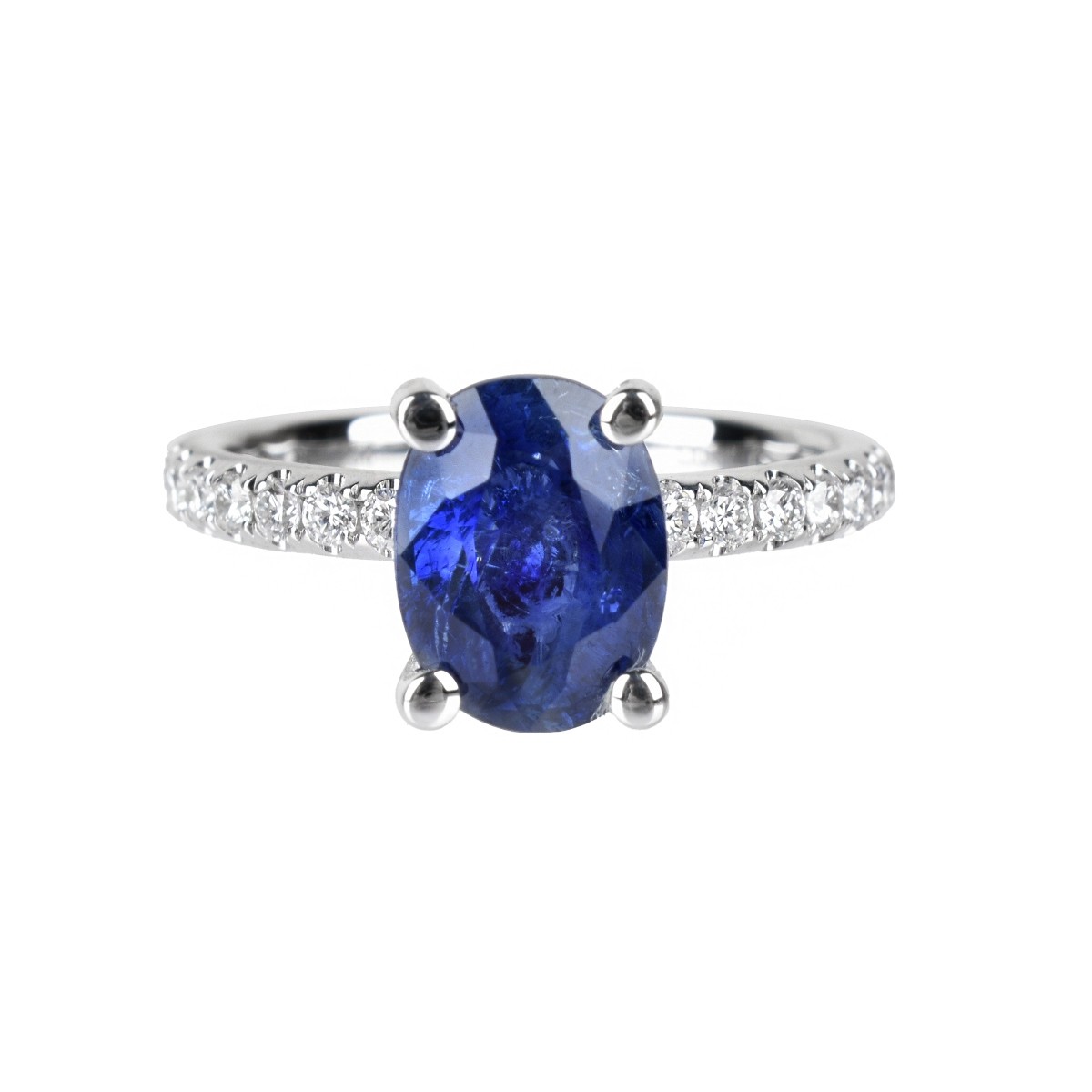 Sapphire, Diamond and 18K Ring