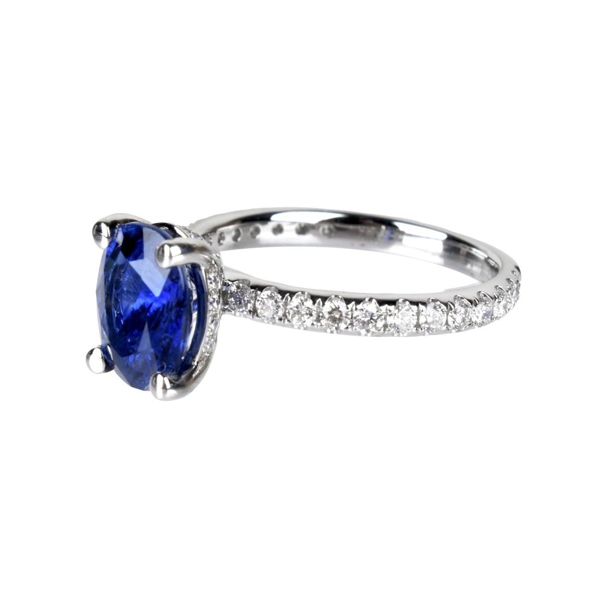 Sapphire, Diamond and 18K Ring