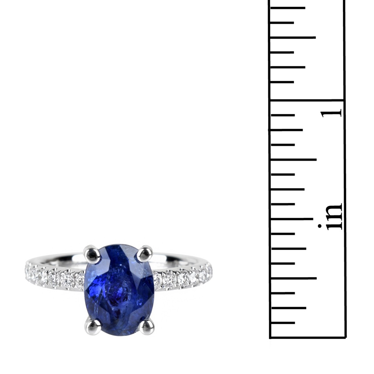 Sapphire, Diamond and 18K Ring