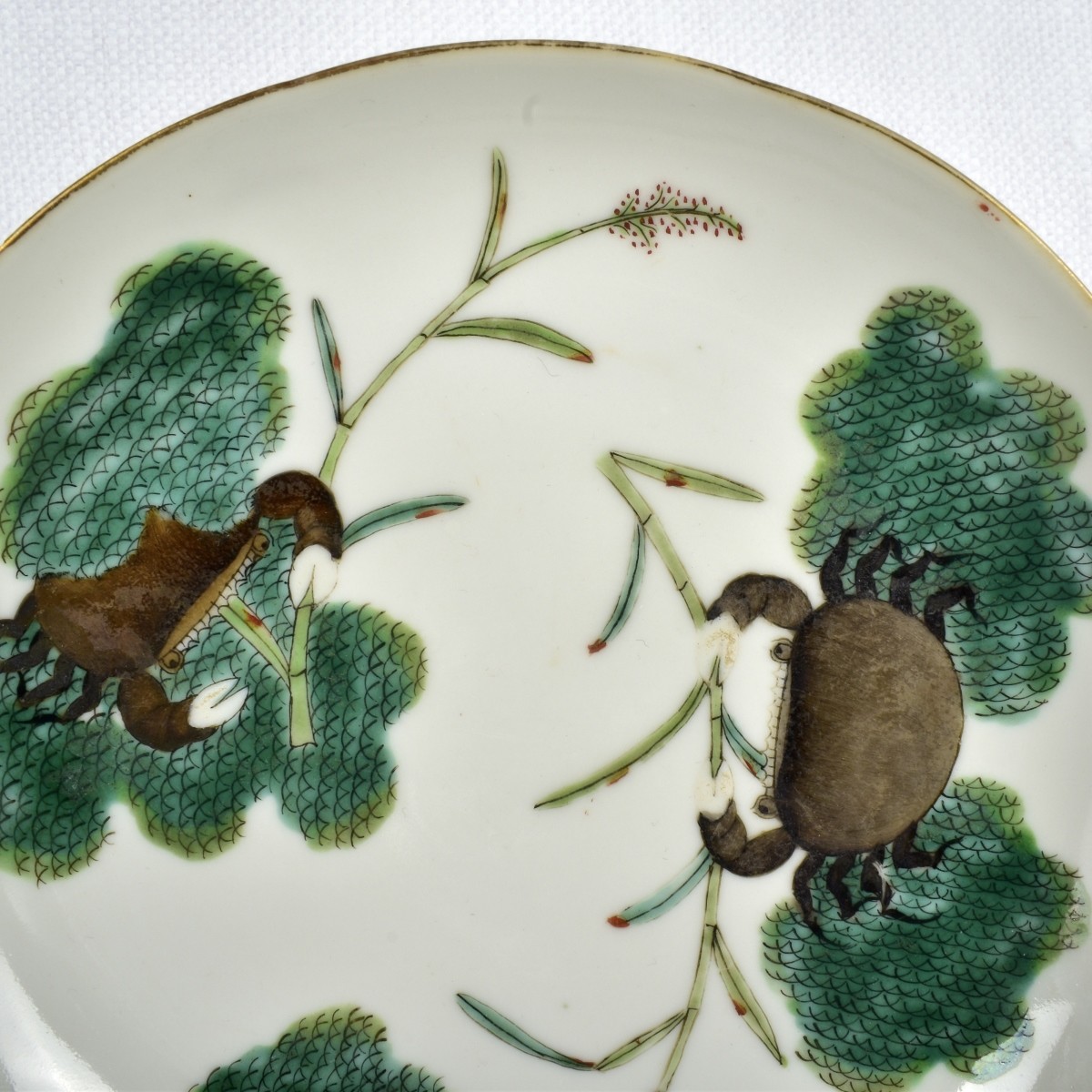 Chinese Famille Verte Porcelain Plates