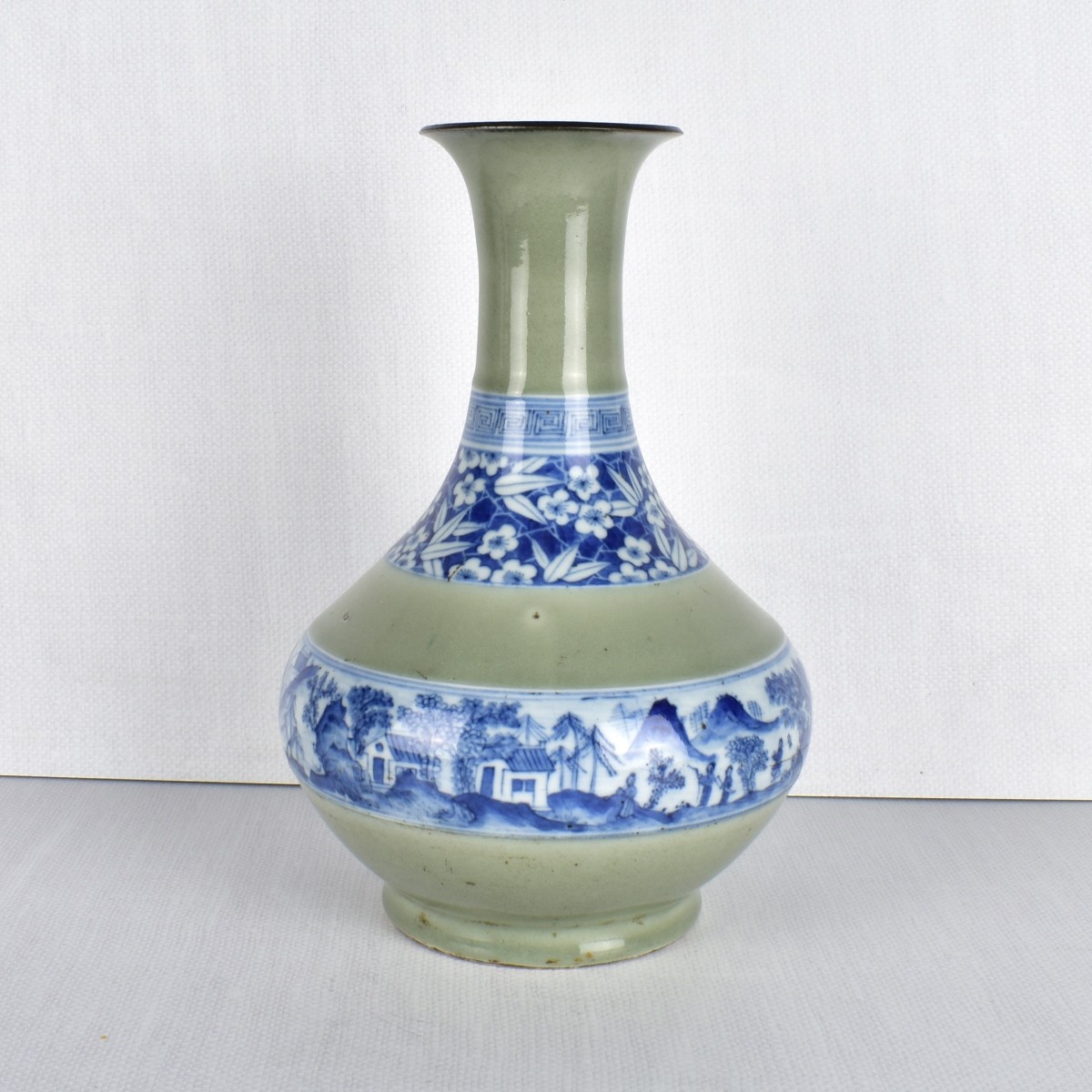 Chinese Blue and White Celadon Vase