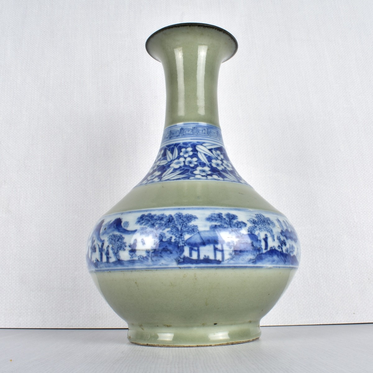 Chinese Blue and White Celadon Vase