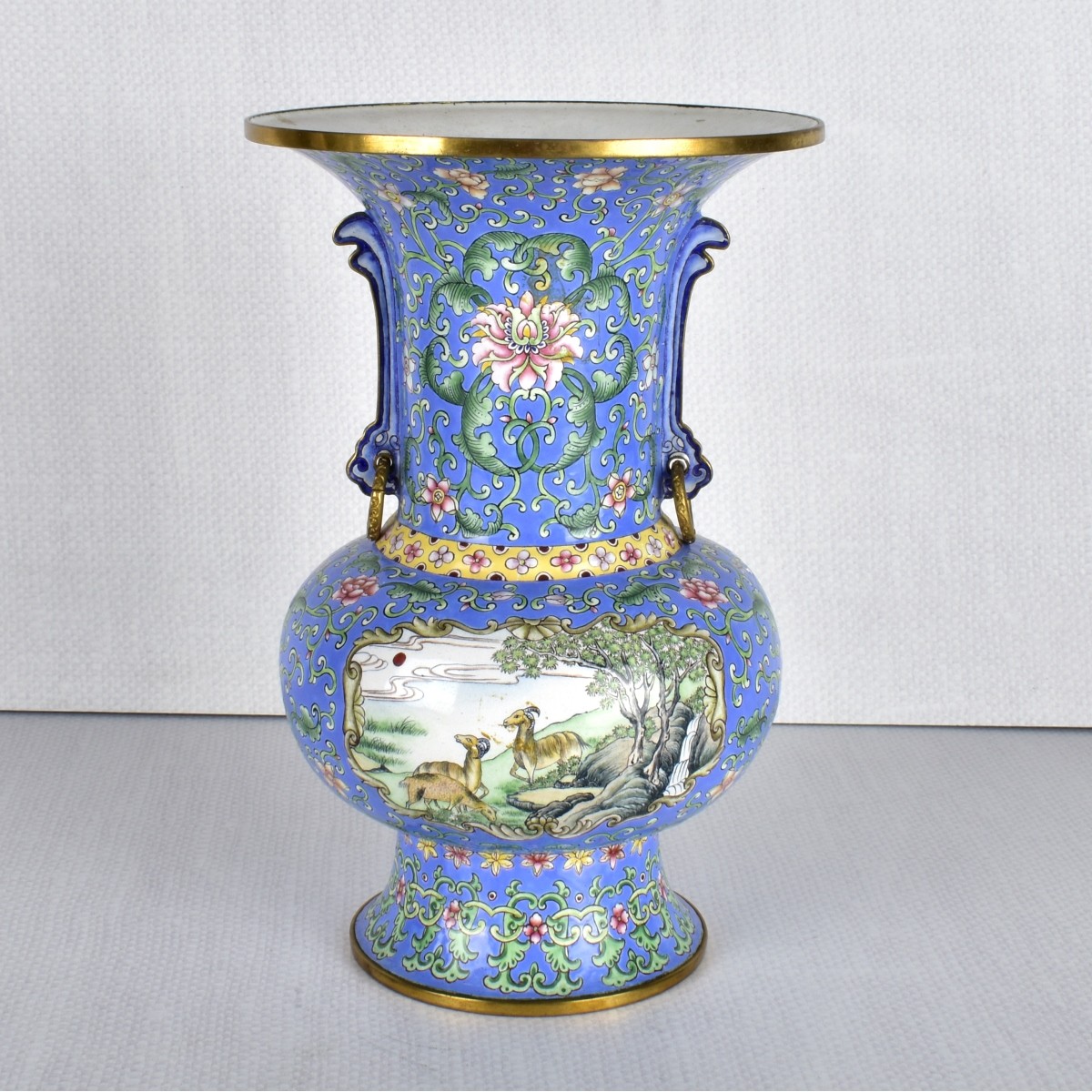 Chinese Canton Cloisonne Vase