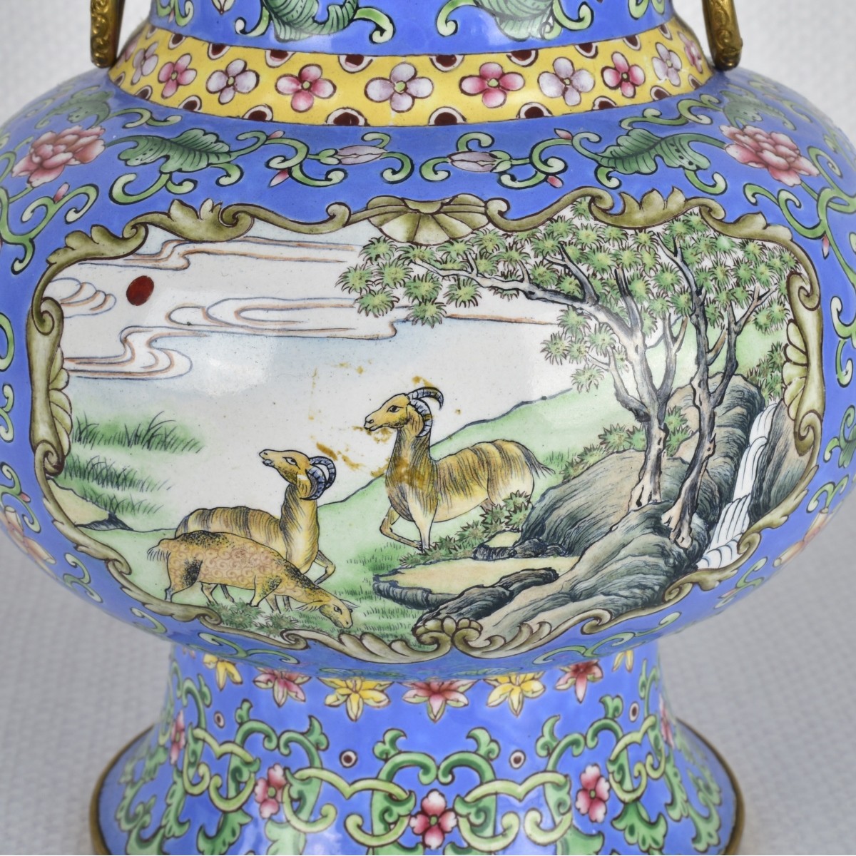 Chinese Canton Cloisonne Vase