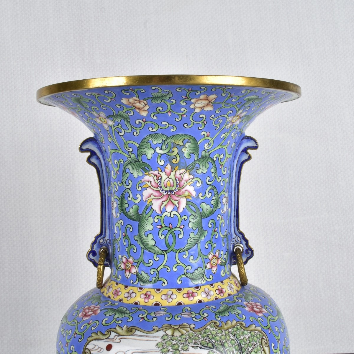 Chinese Canton Cloisonne Vase