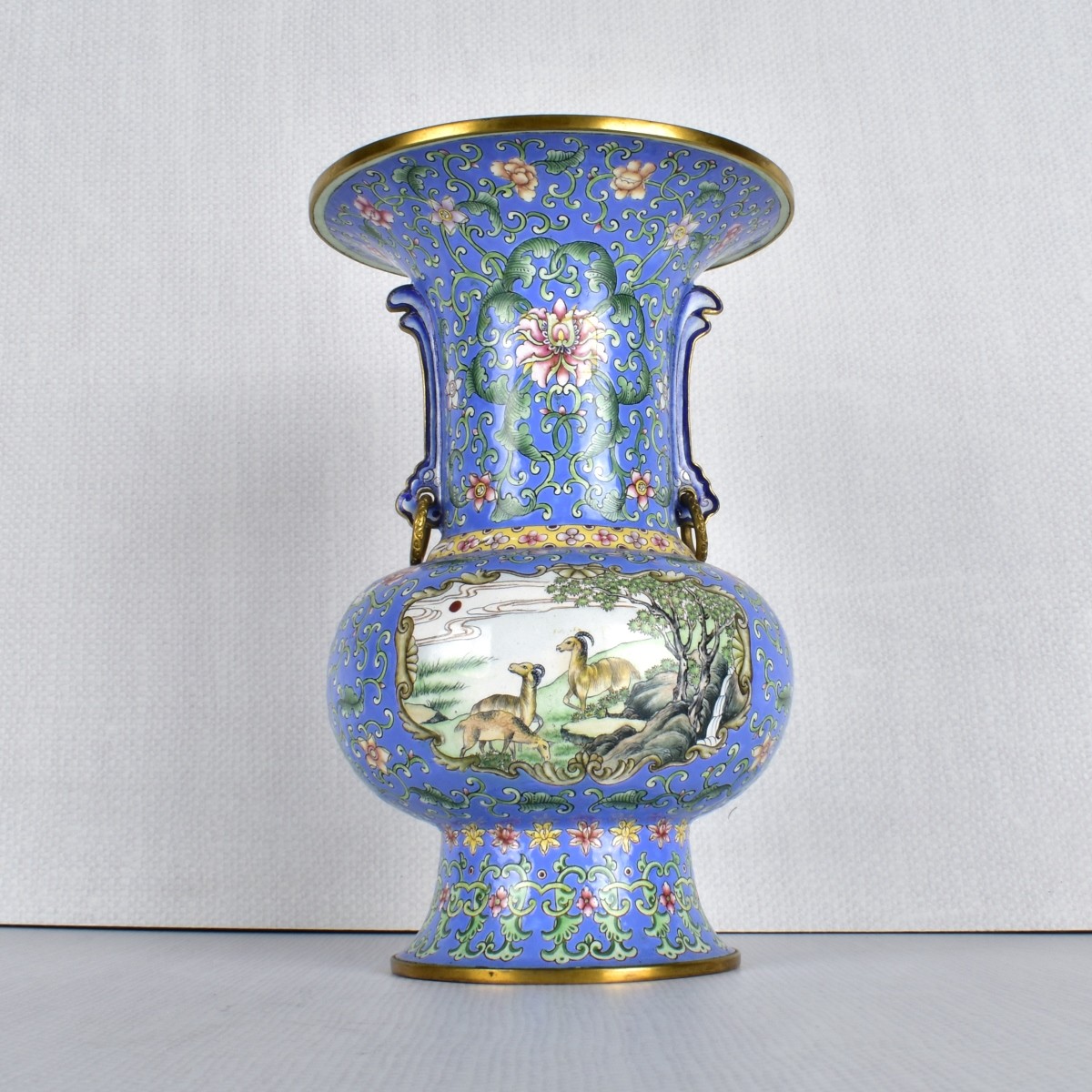 Chinese Canton Cloisonne Vase