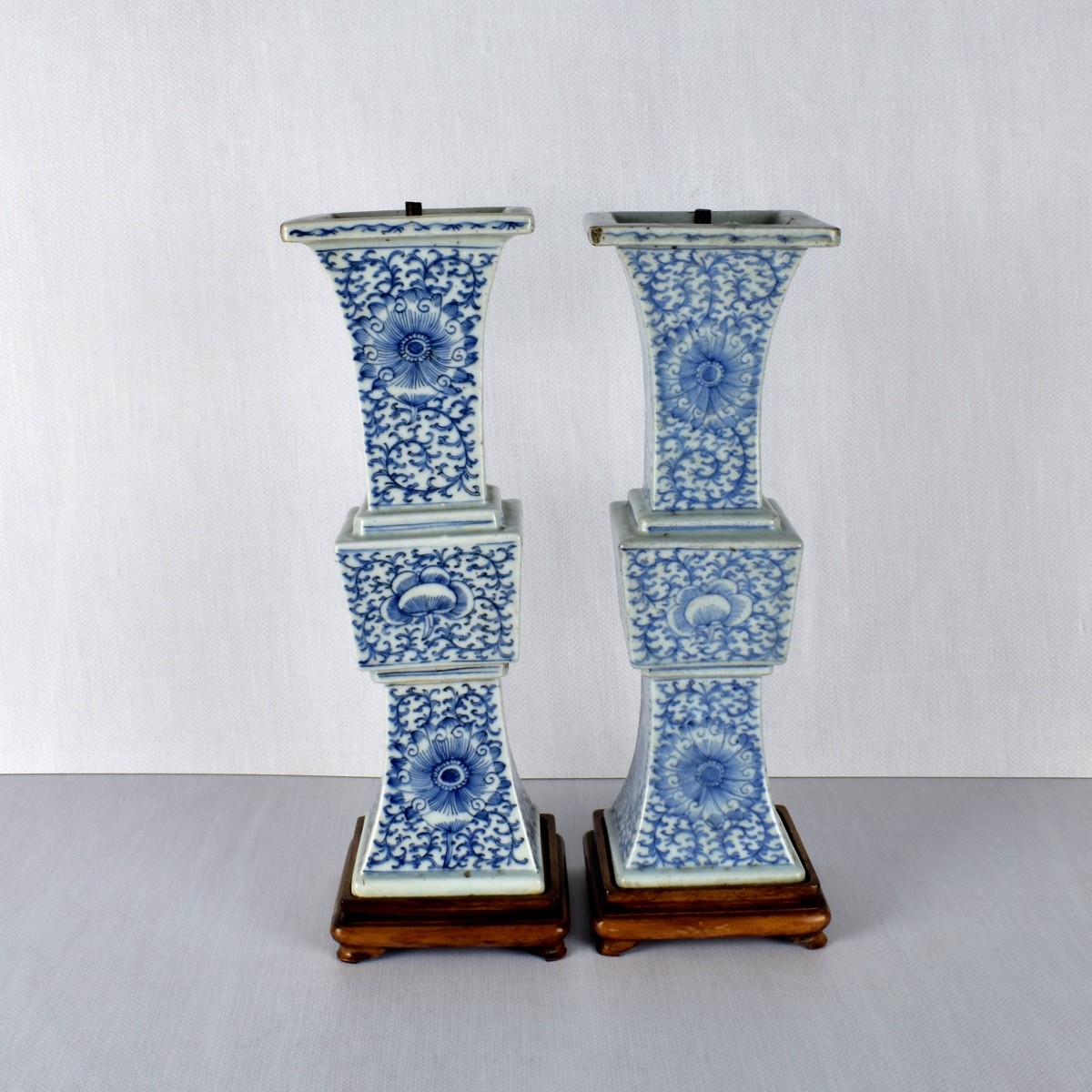 Pair of Chinese Blue and White Vases.