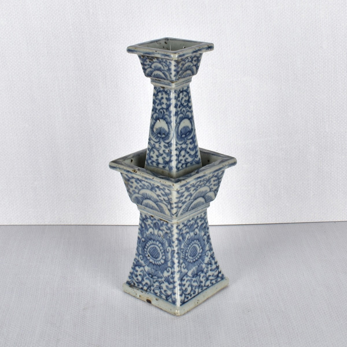 Chinese Blue and White Candlestick