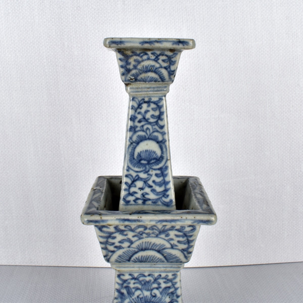 Chinese Blue and White Candlestick