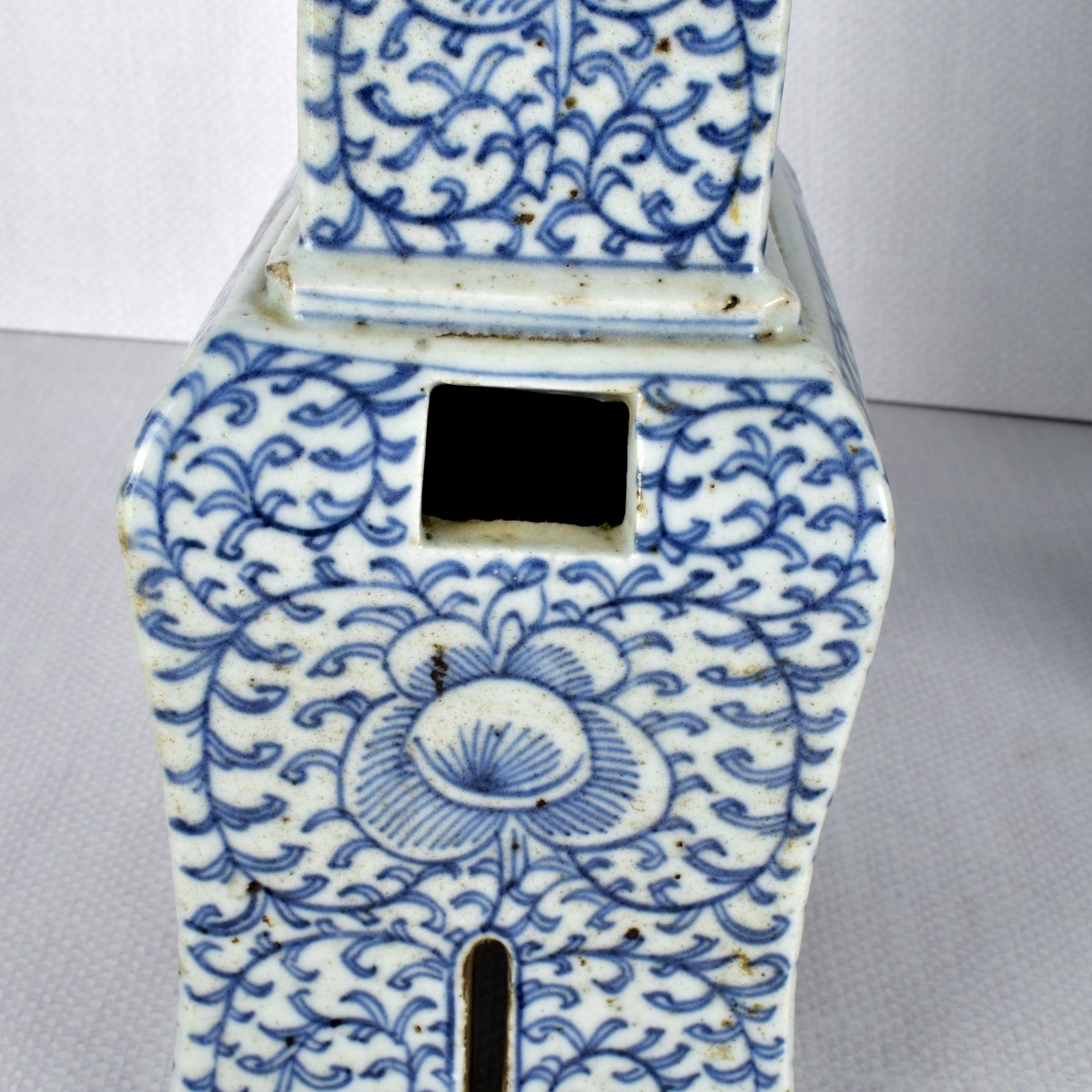 Pair of Chinese Blue and White Incense Burners