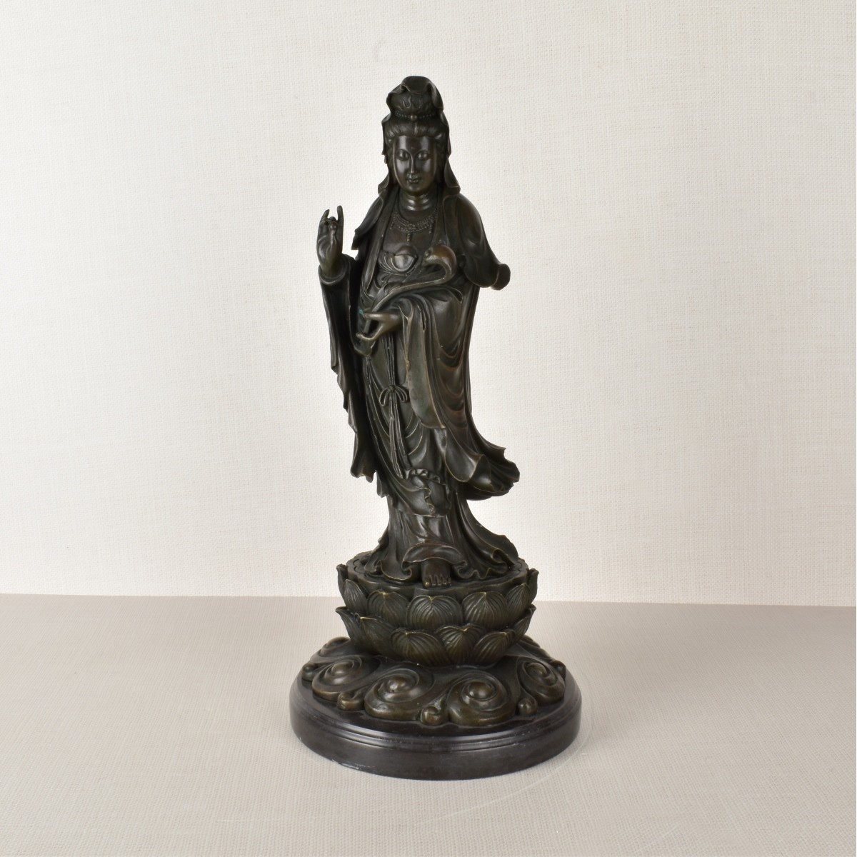 Chinese Bronze Figure of a Chinese Guanyin