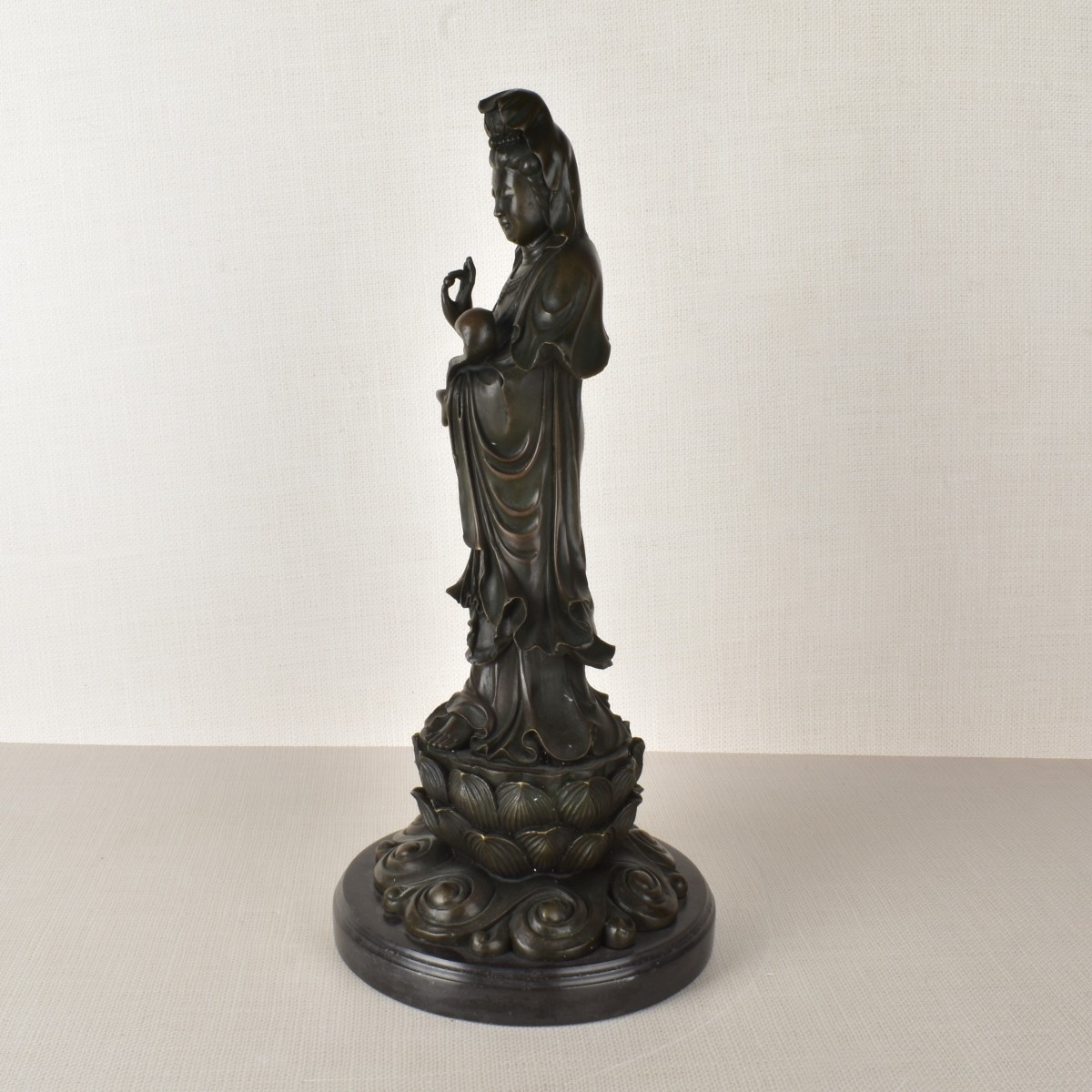 Chinese Bronze Figure of a Chinese Guanyin