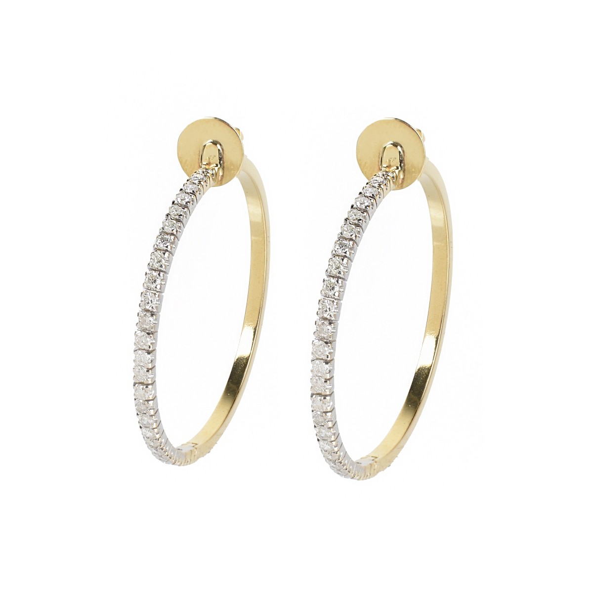 Diamond and 18K Earrings