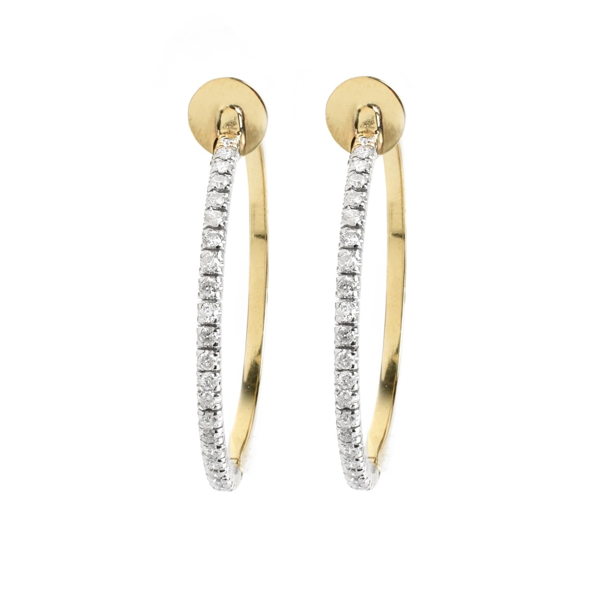 Diamond and 18K Earrings