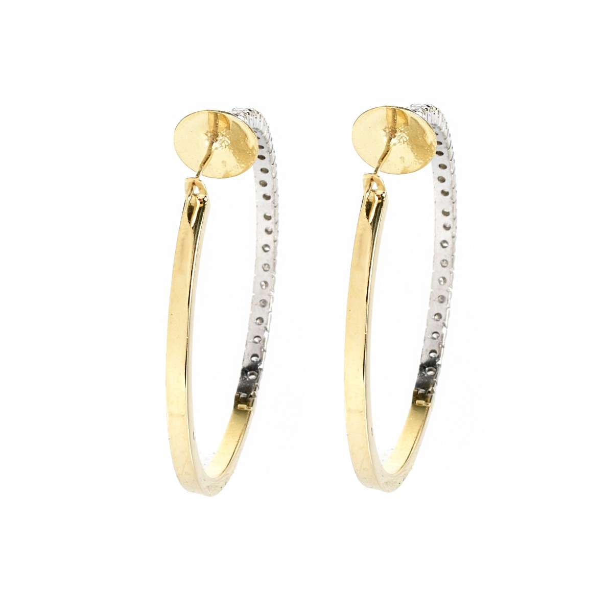 Diamond and 18K Earrings