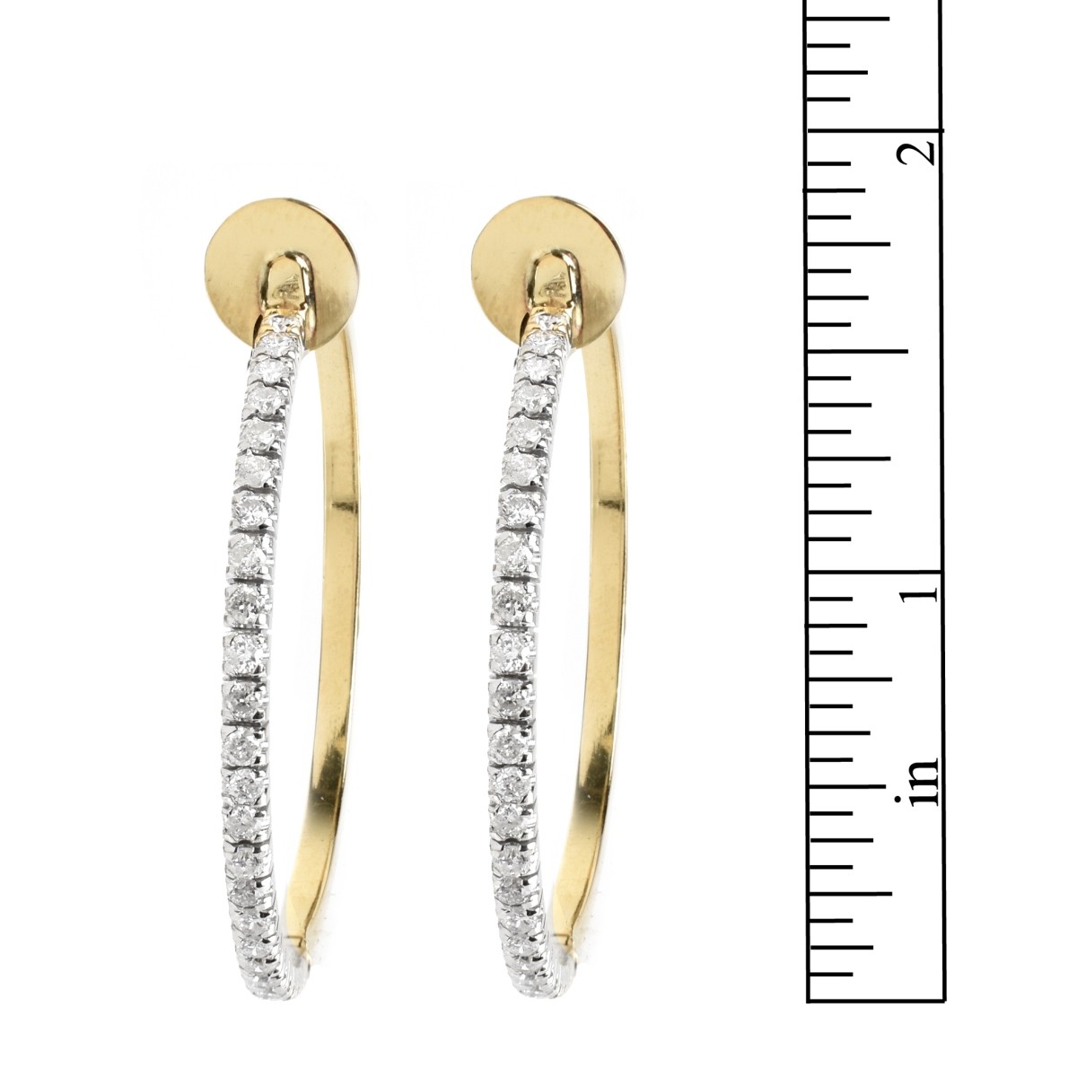 Diamond and 18K Earrings