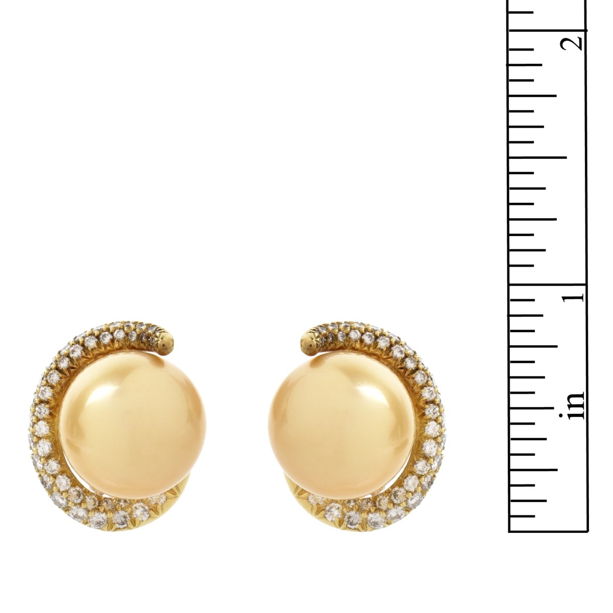 Pearl, Diamond and 18K Earrings