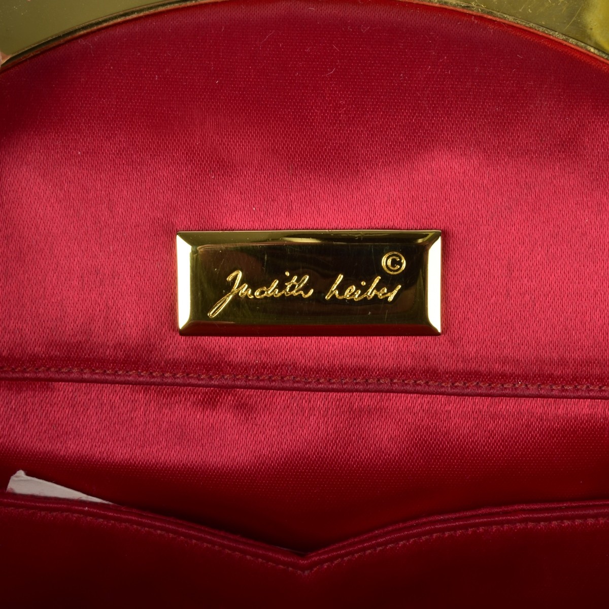 Judith Leiber Red Ostrich Handbag