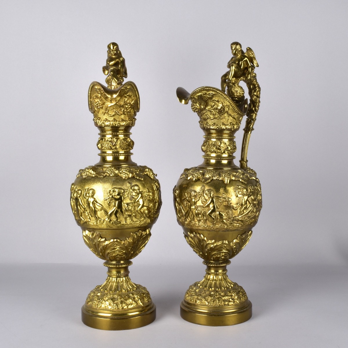 Rococo Style Brass Ewers