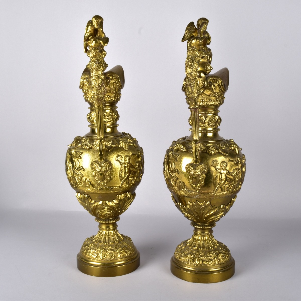 Rococo Style Brass Ewers